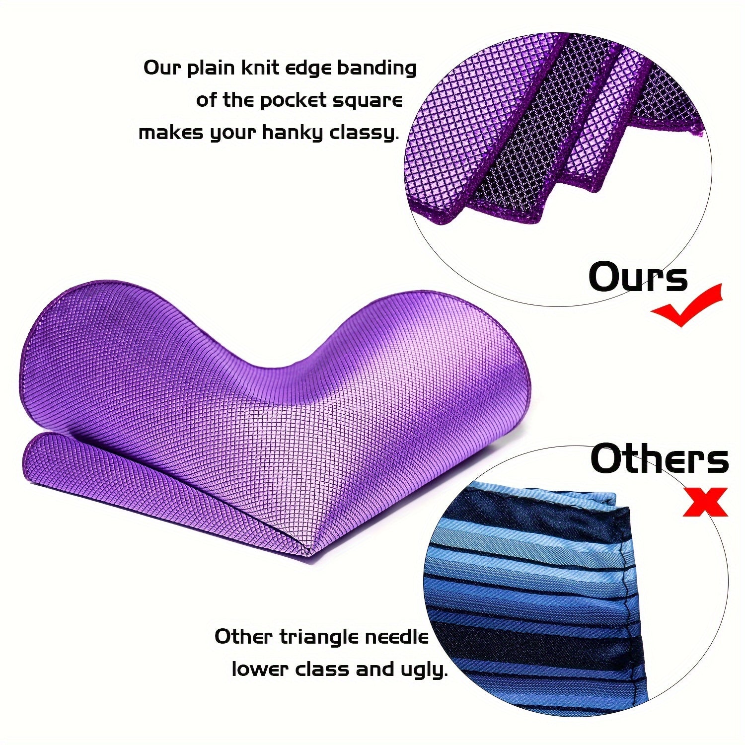 Men's 4-Piece Tie Set Necktie Pocket Square Cufflinks Gold Tie Clip for Weddings Groomsmen Business