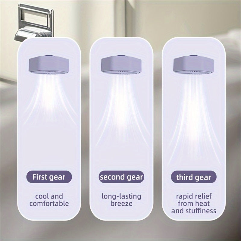 2024 USB Hexagonal Fan Portable Desktop Fan with Adjustable Speed and Manual Rotation