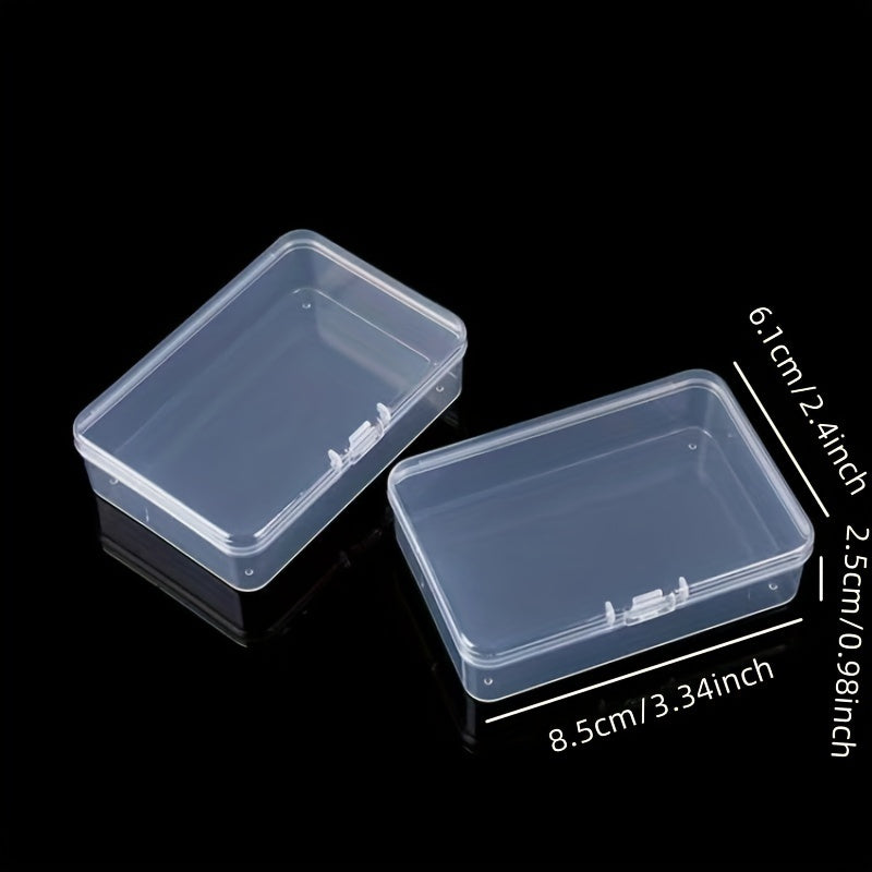 Clear Plastic Storage Box for Jewelry Hair Clips Nail Art Crafts and Hardware