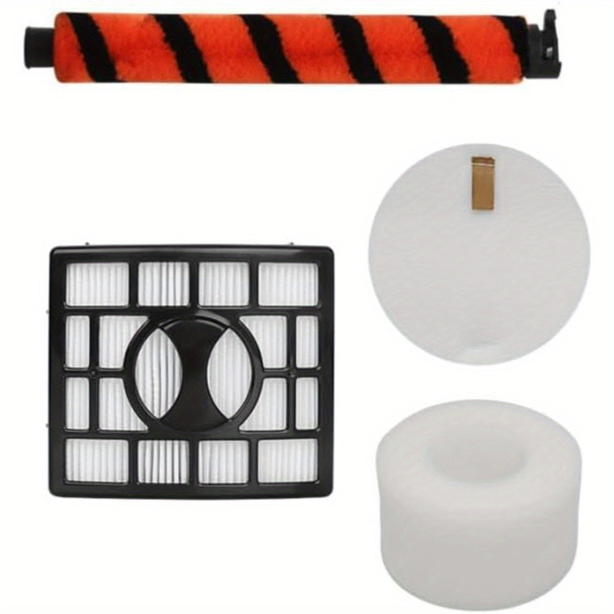 Shark NZ801UK changyutgichi uchun almashtirish qismlari, jumladan asosiy rolik cho'tkasi, yuqori samarali filtr va ko'pik filtrlar.