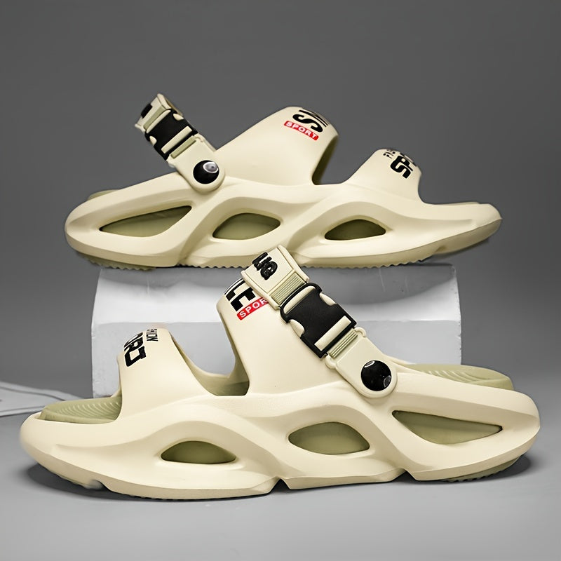 Men's Summer Slides with Thick Soles Breathable EVA Indoor Outdoor Water Park