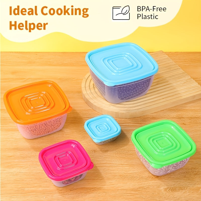 5-Piece Large Capacity Plastic Storage Containers with Lids BPA-Free Dishwasher Safe Kitchen Organizer