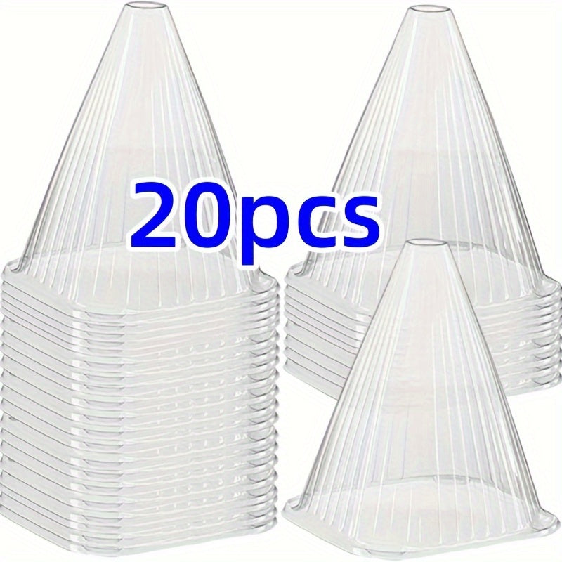 Плантенхуд набор из 20/30/50 защищает от мороза и слизней, 22x19x19 см, прозрачный.