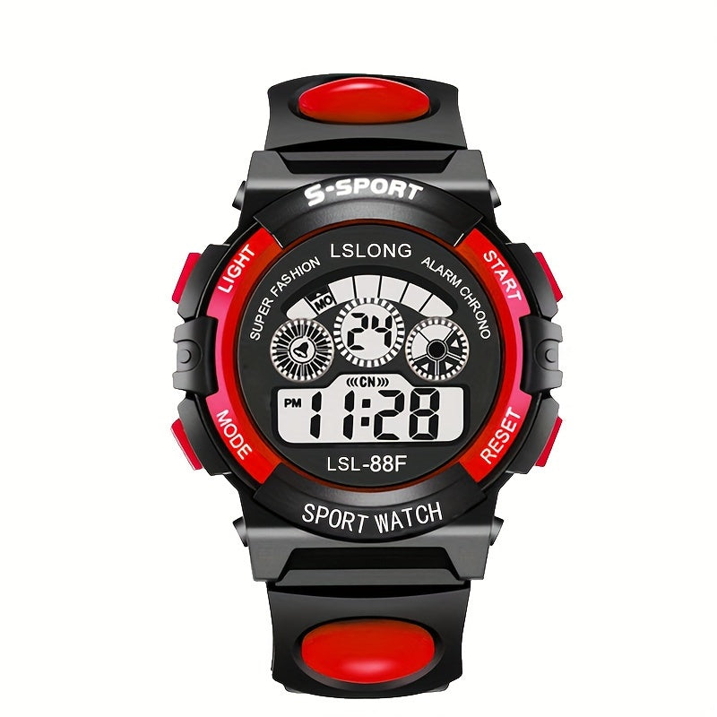 Trendy Digital Sports Smartwatch for Men and Women Waterproof Luminous Multifunctional Outdoor Watch