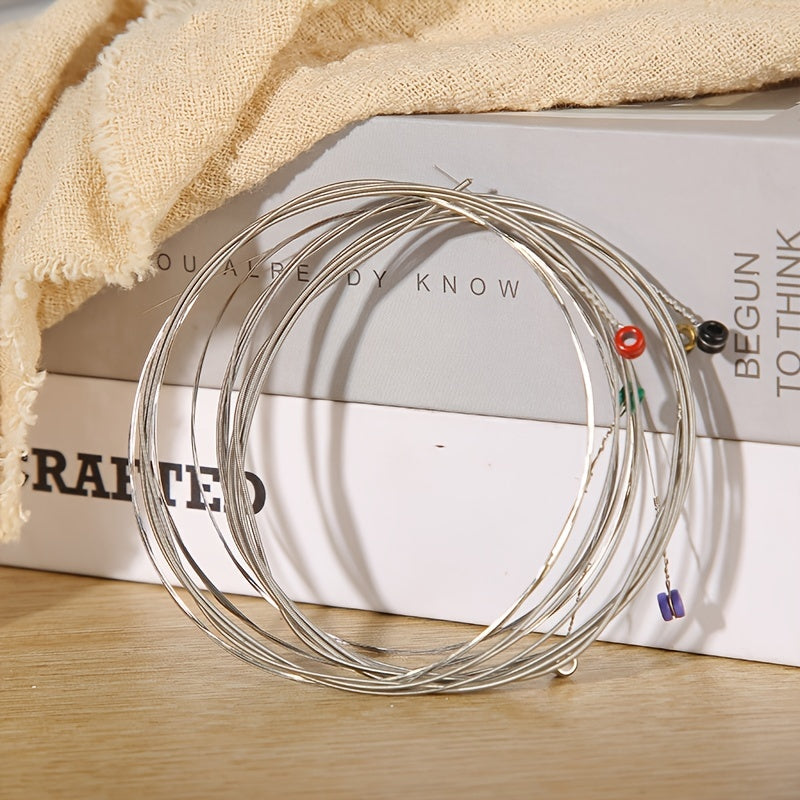 Juego de seis cuerdas de guitarra eléctrica de acero recubierto de níquel