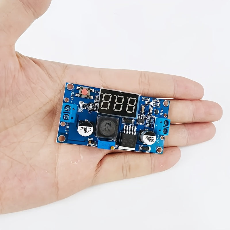 Adjustable DC-DC Buck Converter with LED Display 4-40V Input 1.25-37V Output High Efficiency Panel Mount