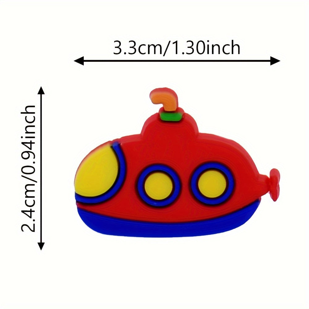 Unisex PVC Shoe Charms Pack of 7-25 Vehicle Boat Airplane Bike Decorations