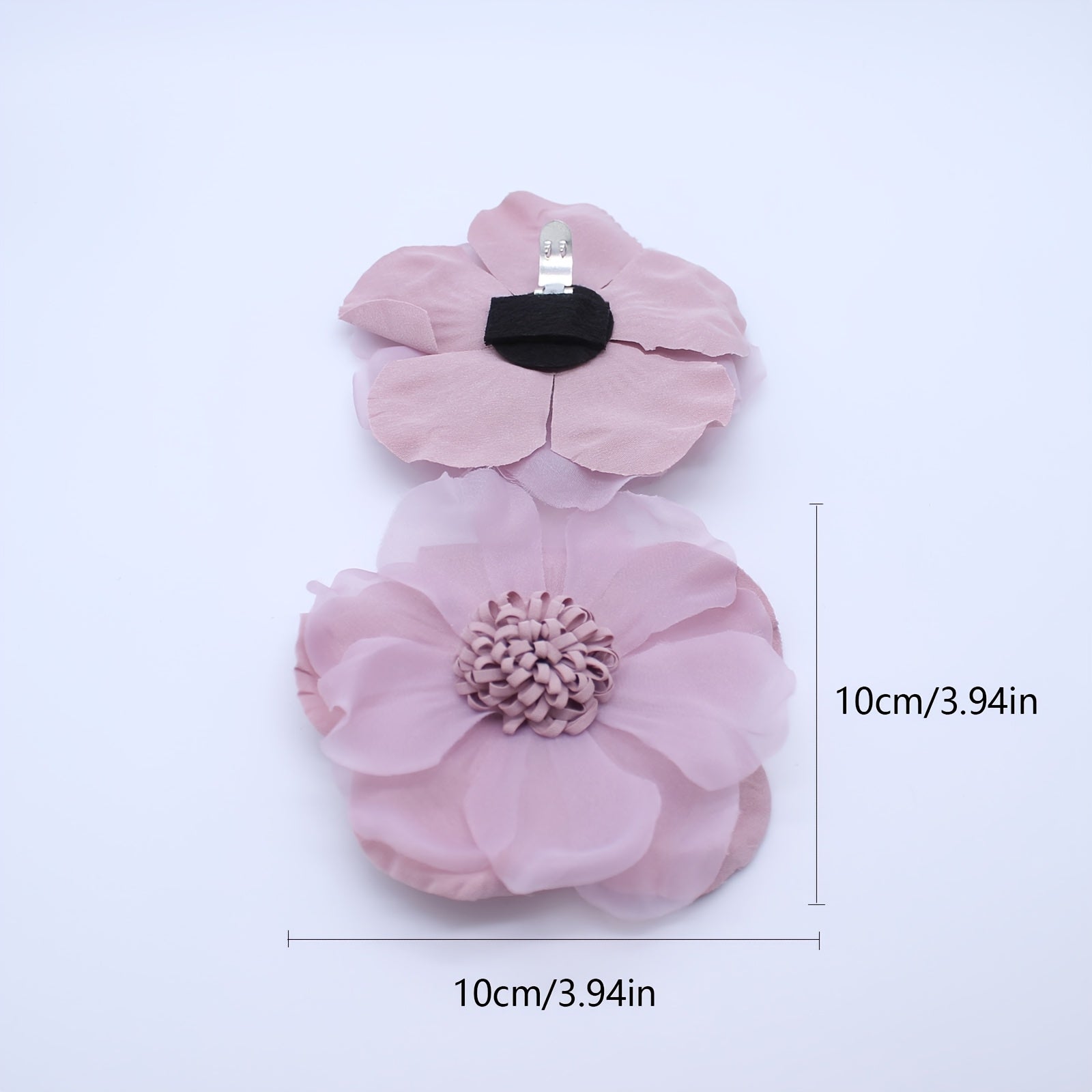 Women's Removable Floral Shoe Clips with Multi-Color Camellia Design
