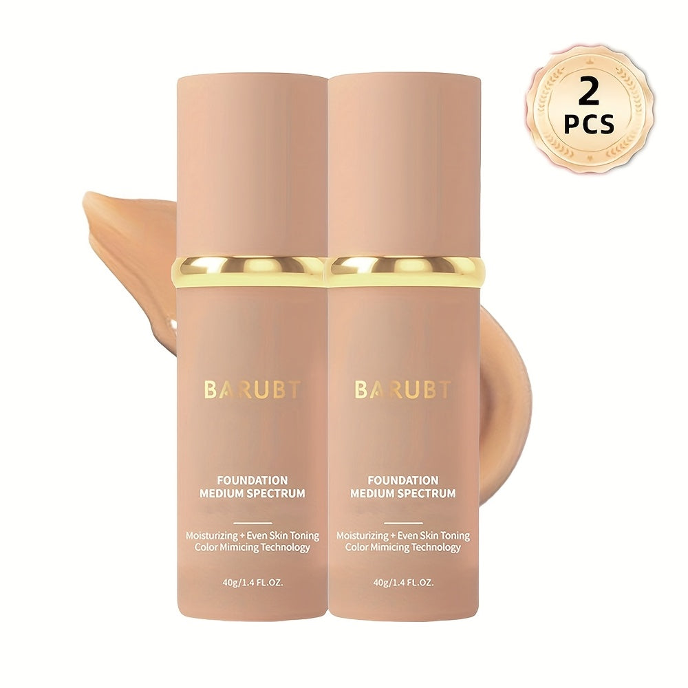 2-Pack Face Foundation Cream Set Hydrating Waterproof Moisturizer for All Skin Types