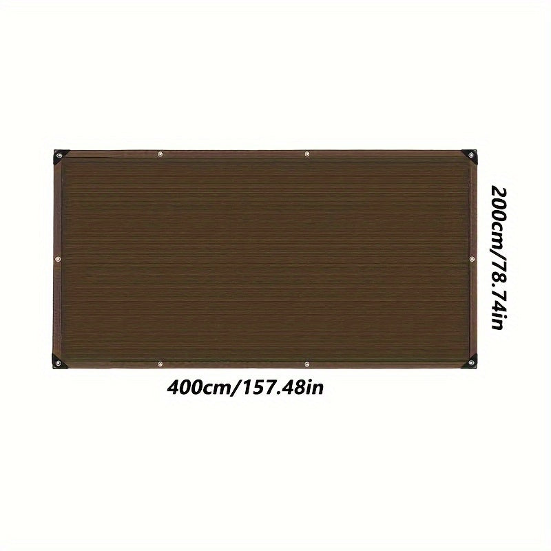Brown Outdoor Privacy Screen Windproof Sunshade Breathable Windproof Garden Screen