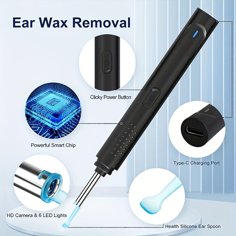 Earwax Removal Kit with Camera Rechargeable Ear Cleaner for Home Use