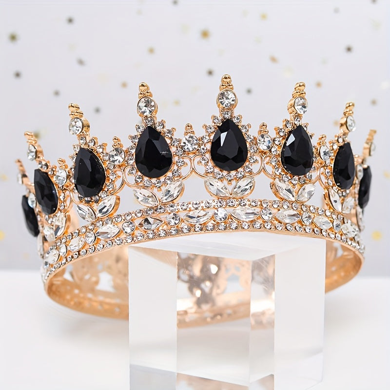Women’s Shiny Rhinestone Tiara Crown for Weddings and Parties