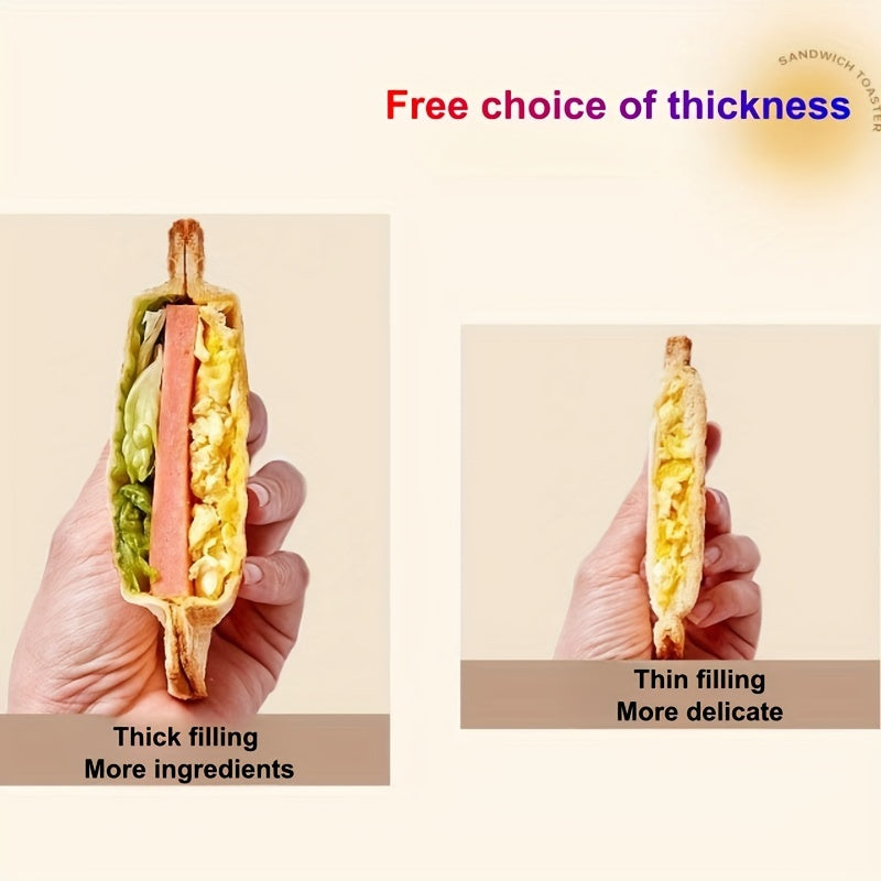 European 3-in-1 Sandwich Maker Non-Stick Grill with Quick Heat 1000W Portable