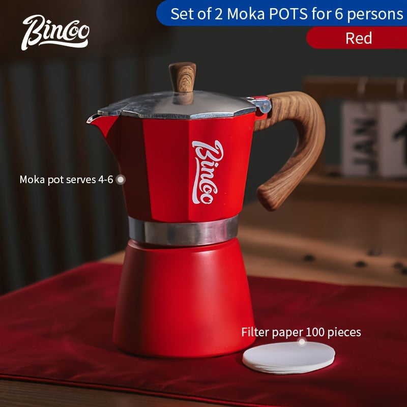 Italian Espresso Moka Pot Metal Hand-Brewed Coffee Maker for Home Use