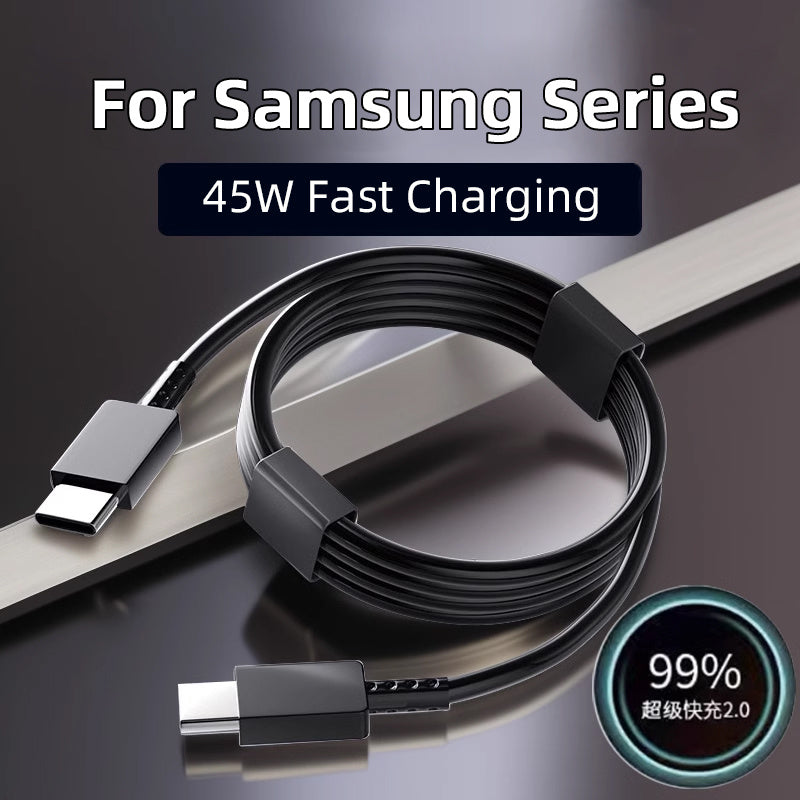 45W USB Type C Fast Charging Cable for Samsung Galaxy S20 S23 Ultra Note 20 A54 A13