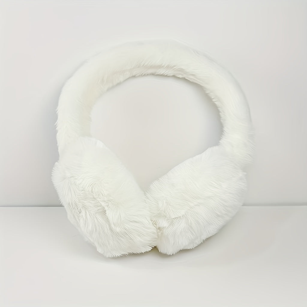 Fleece Ear Muffs for Men and Women Adjustable Sheepskin Winter Warmers
