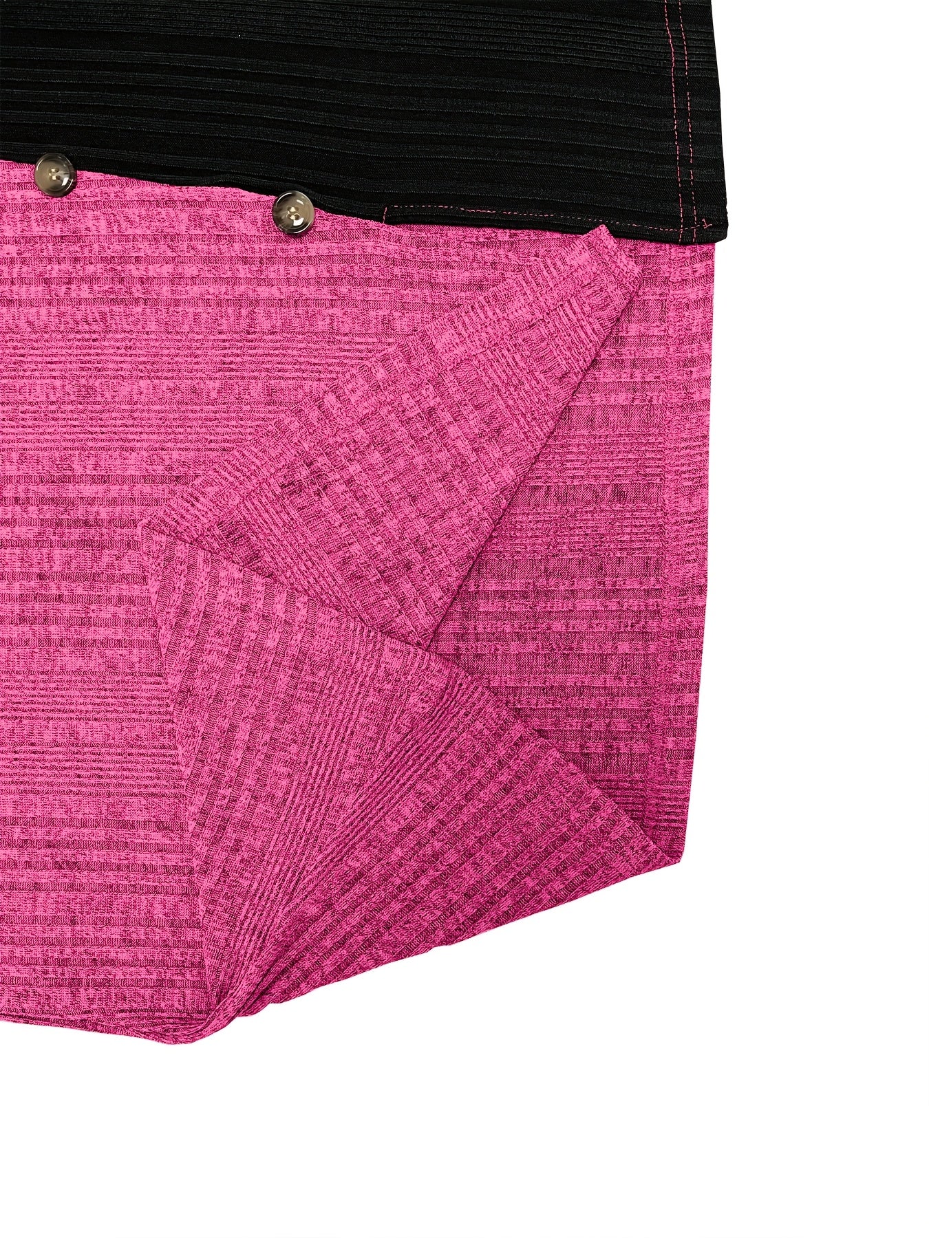 Women's Color-Block Button-Front Cardigan with Side Slit and Breathable Material