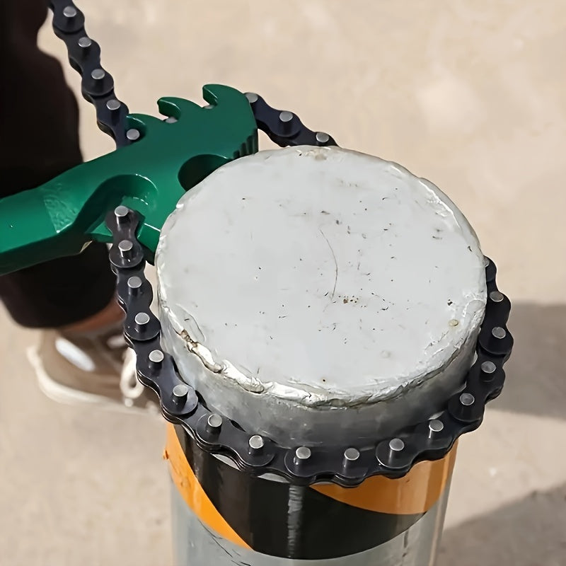 Heavy Duty Chain Wrench Tool Adjustable Steel Spanner for Oil Filter and Pipe Fittings