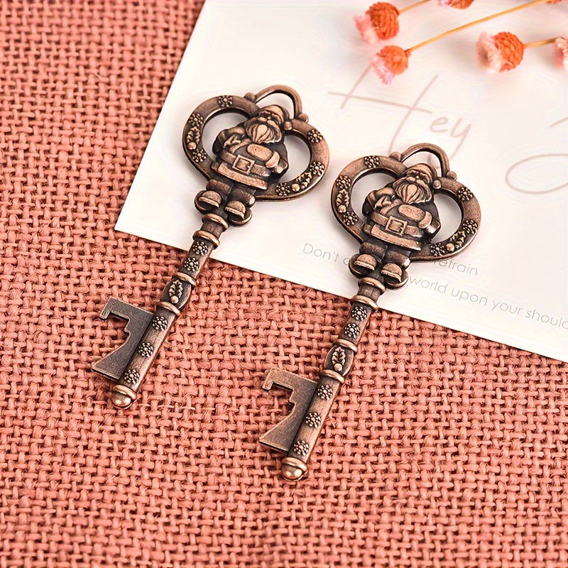 Santa Claus Metal Keychain for Festive Gifting