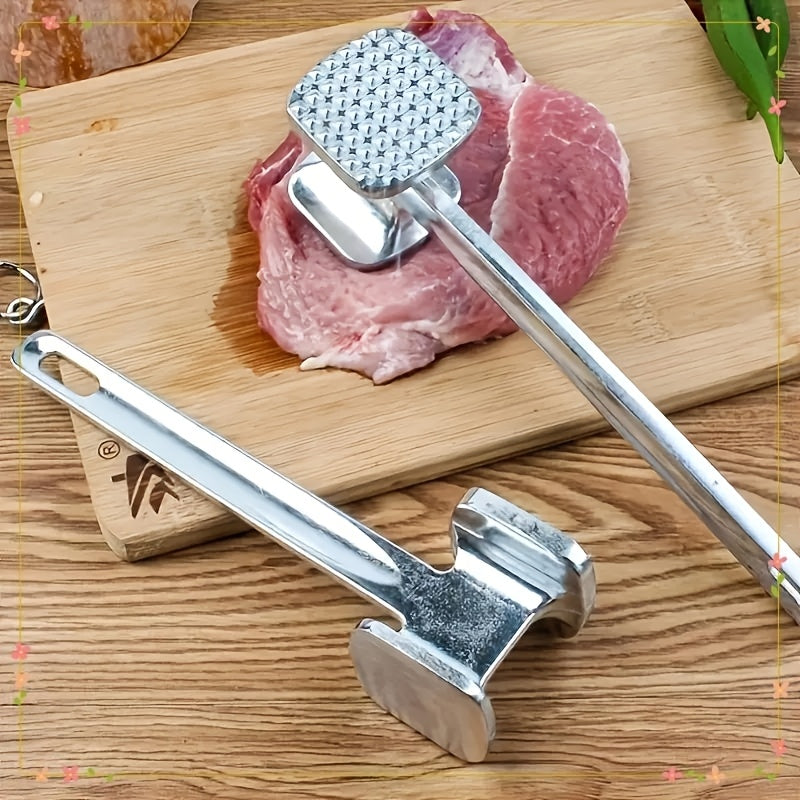 Stainless Steel Meat Tenderizer Hammer for Home Use Dual-Sided Beating Tool