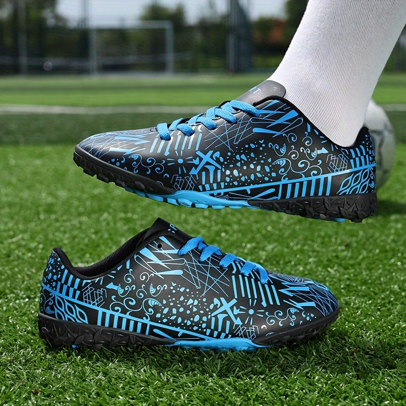 Unisex Waterproof PVC Soccer Cleats with Breathable Fabric Lining TPR Sole for All Seasons