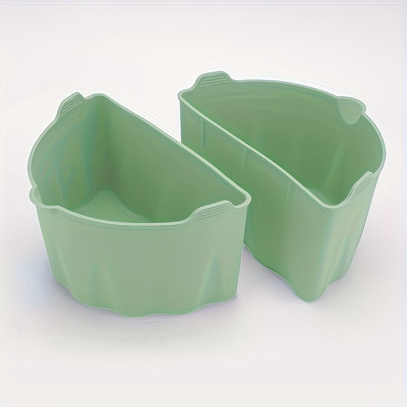 Qayta ishlatiladigan silikon sekin pishirish qoplami, 6-7 kvartlik oval pishirish uchun buklanuvchi bo‘linmalar bilan, osmon rangli, qizil, qora