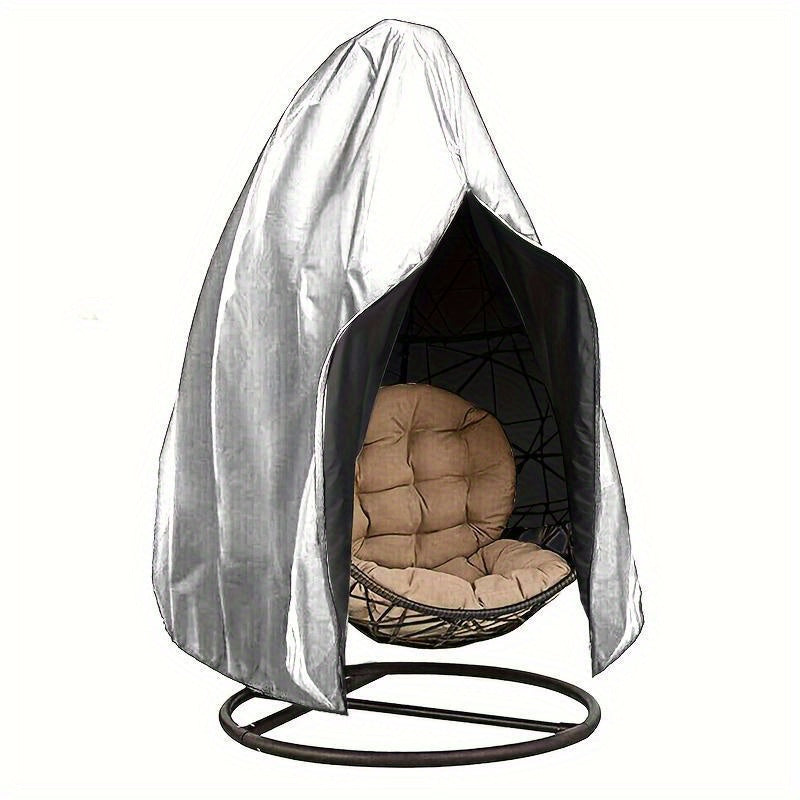 Black Waterproof Outdoor Wicker Double Egg Swing Chair Cover 231.14 cm