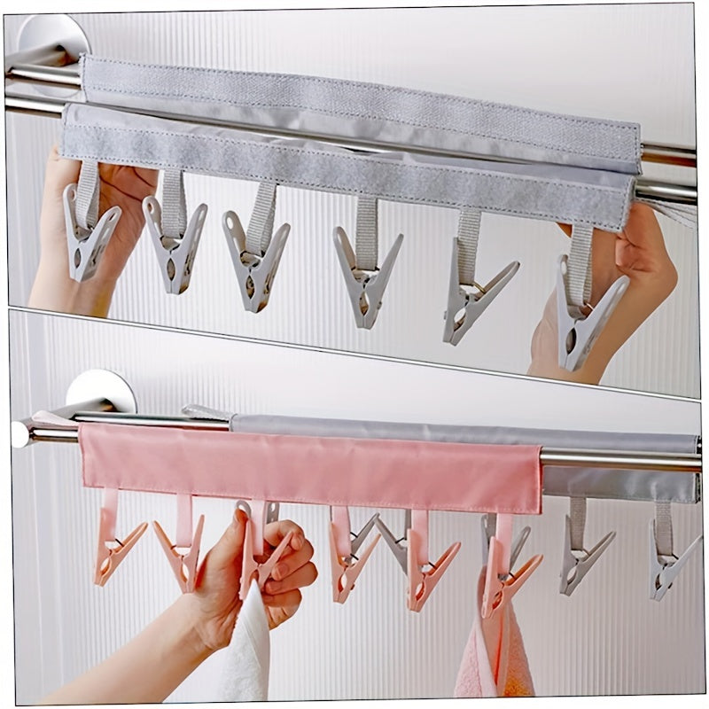 Набор из 2 переносных тканевых вешалок для одежды для путешествий и сушки