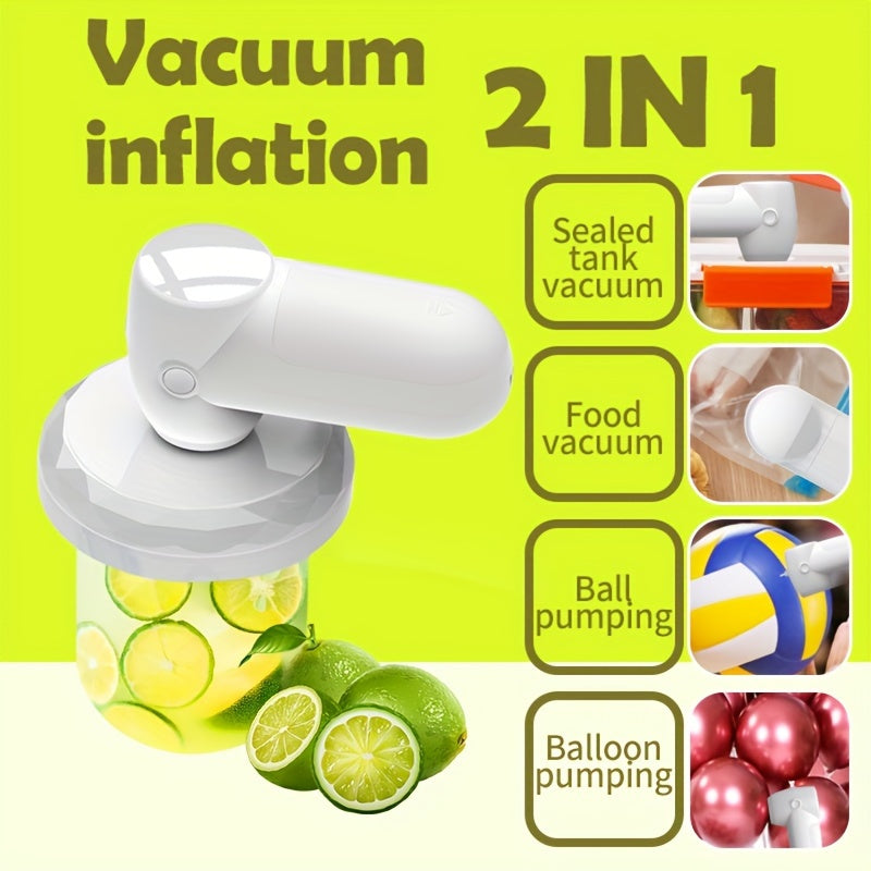 Handheld Vacuum Pump for Inflating Balls Sealing Bottles and Compressing Comforters