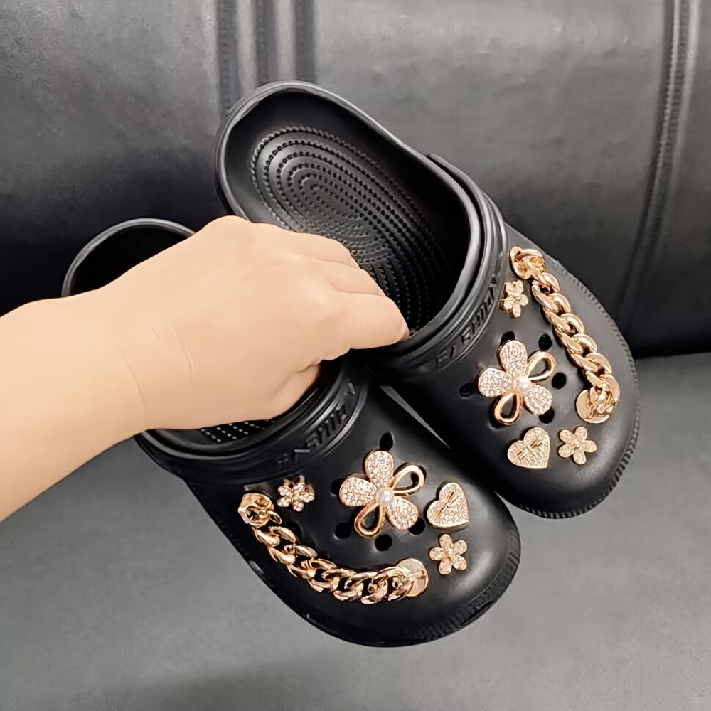 Women's Oversized Black and White Shoes Lightweight EVA Casual Comfort