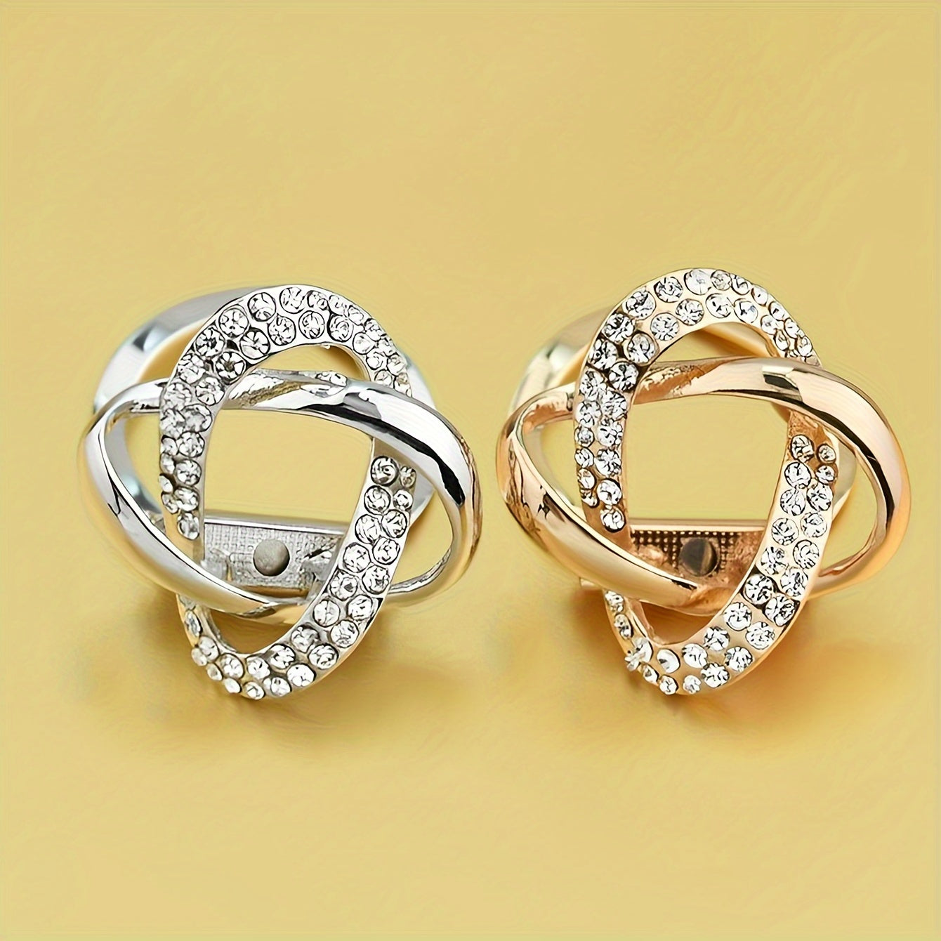 Set of 2 Stylish Scarf Clips Decorative Brooches for Shawls and Coats