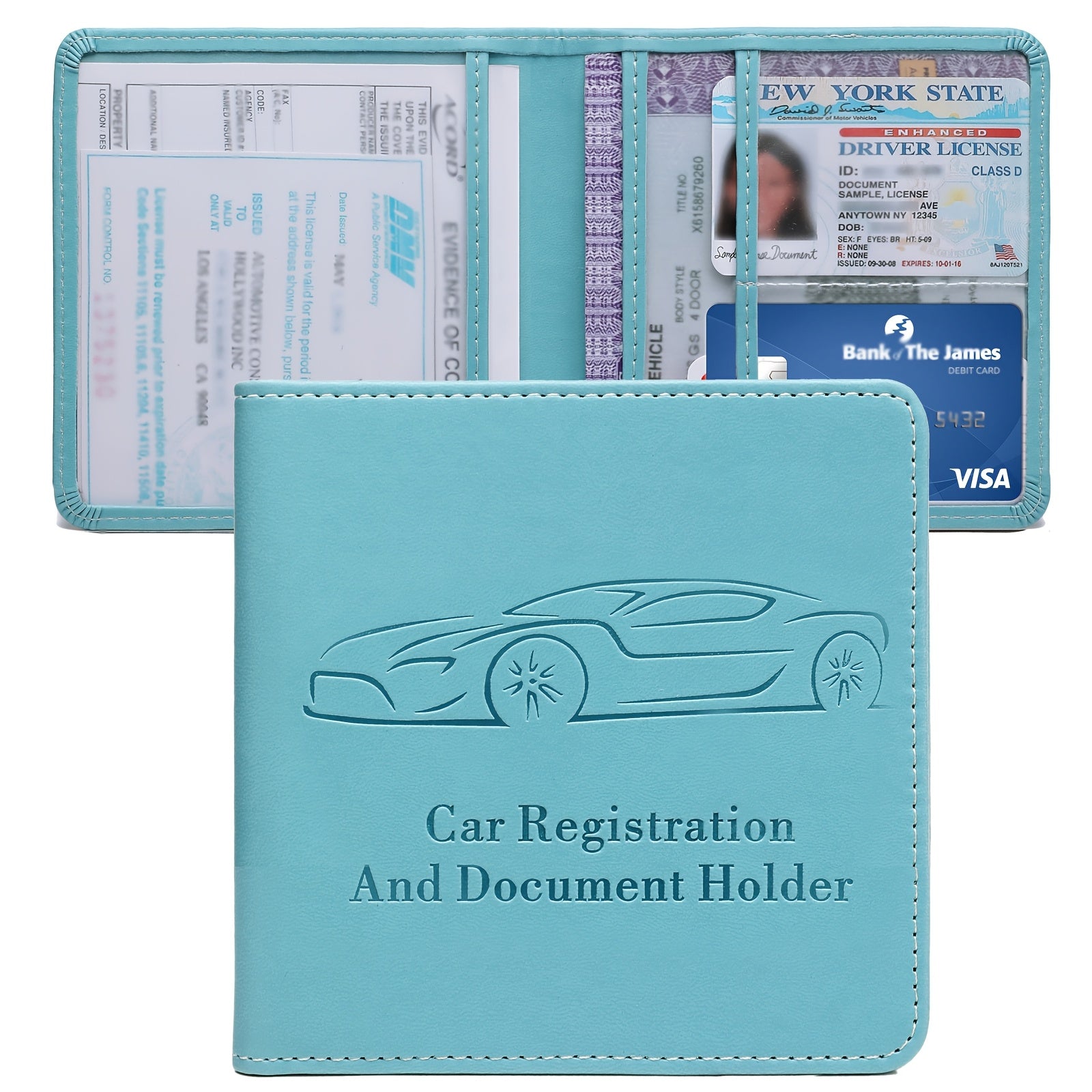 Мужской и женский кожаный кошелек для документов автомобиля RFID-блокировка тонкий держатель карт