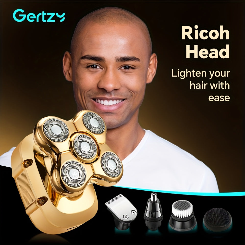 Set de peluquería profesional 5 en 1 con pantalla digital, recortadoras de barba, cortapelos y afeitadora