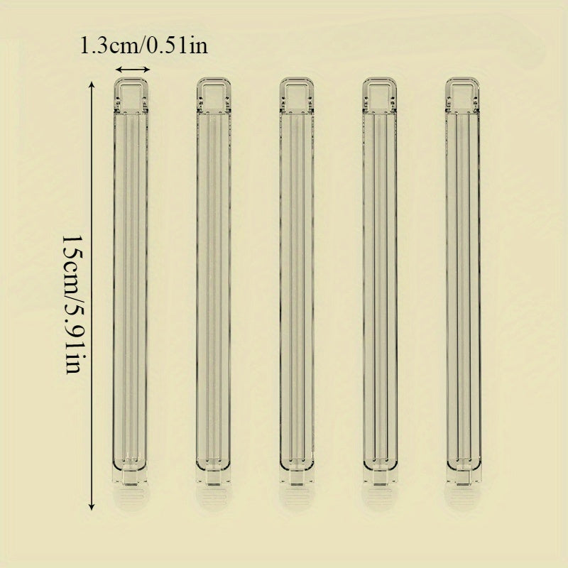 5 dona Mini vakuum yopishqoq sumka kliplar to'plami, atıştırmalıklarni yopishtirish uchun, chips va kukun uchun ideal