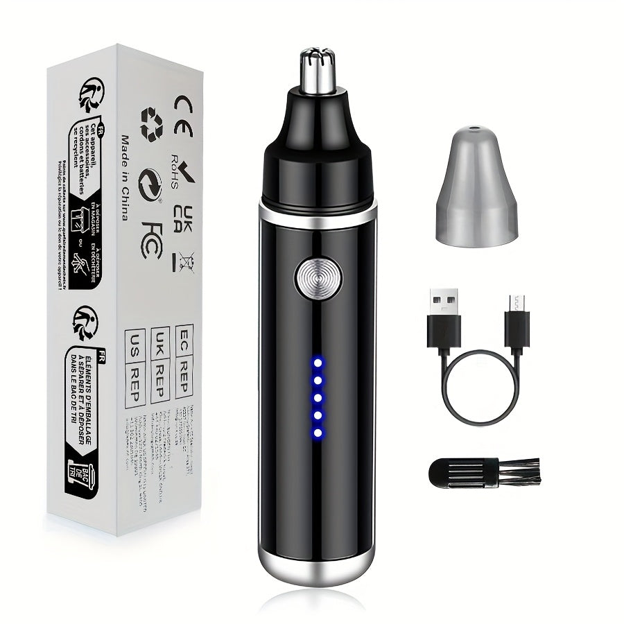Afeitadora eléctrica para nariz, orejas, cejas y vello facial, recargable, compacta, para hombres y mujeres