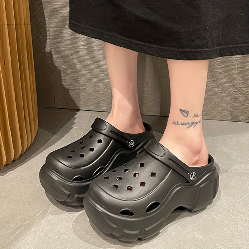 Women's Platform Chunky Clogs Non Slip Slide Sandals Outdoor Beach Shoes