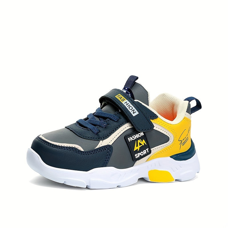 Rang-barang naqshli bolalar va qizlar uchun qayrilma va halqali fastener bilan, nafas oladigan barcha mavsum sport poyabzali