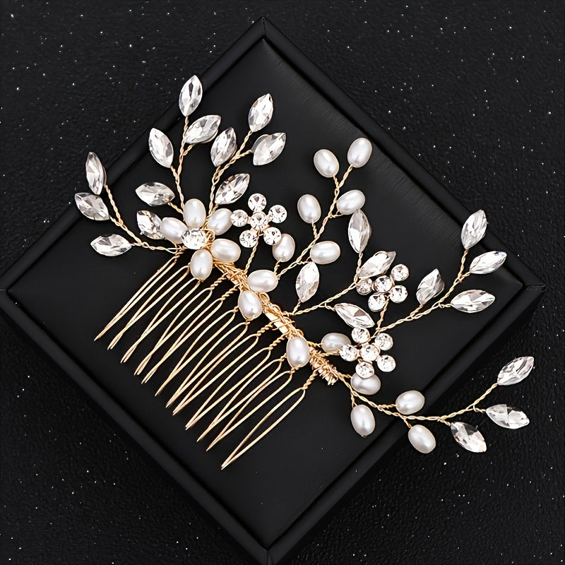 Wedding Hair Comb Crystal Rhinestone Bridal Hair Accessory for Weddings and Parties