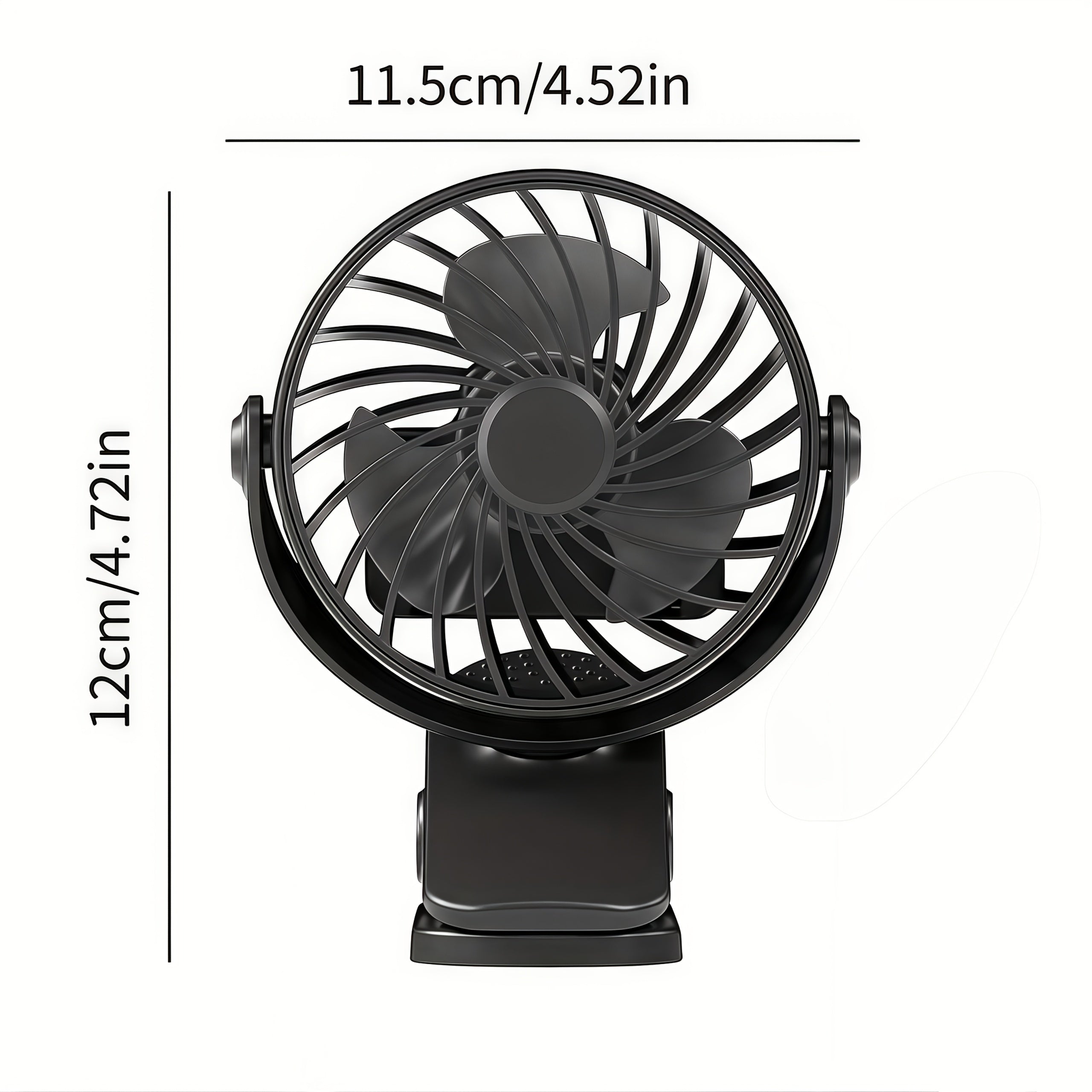 Quiet USB Rechargeable Desk Fan with Low Noise for Bedroom and Office