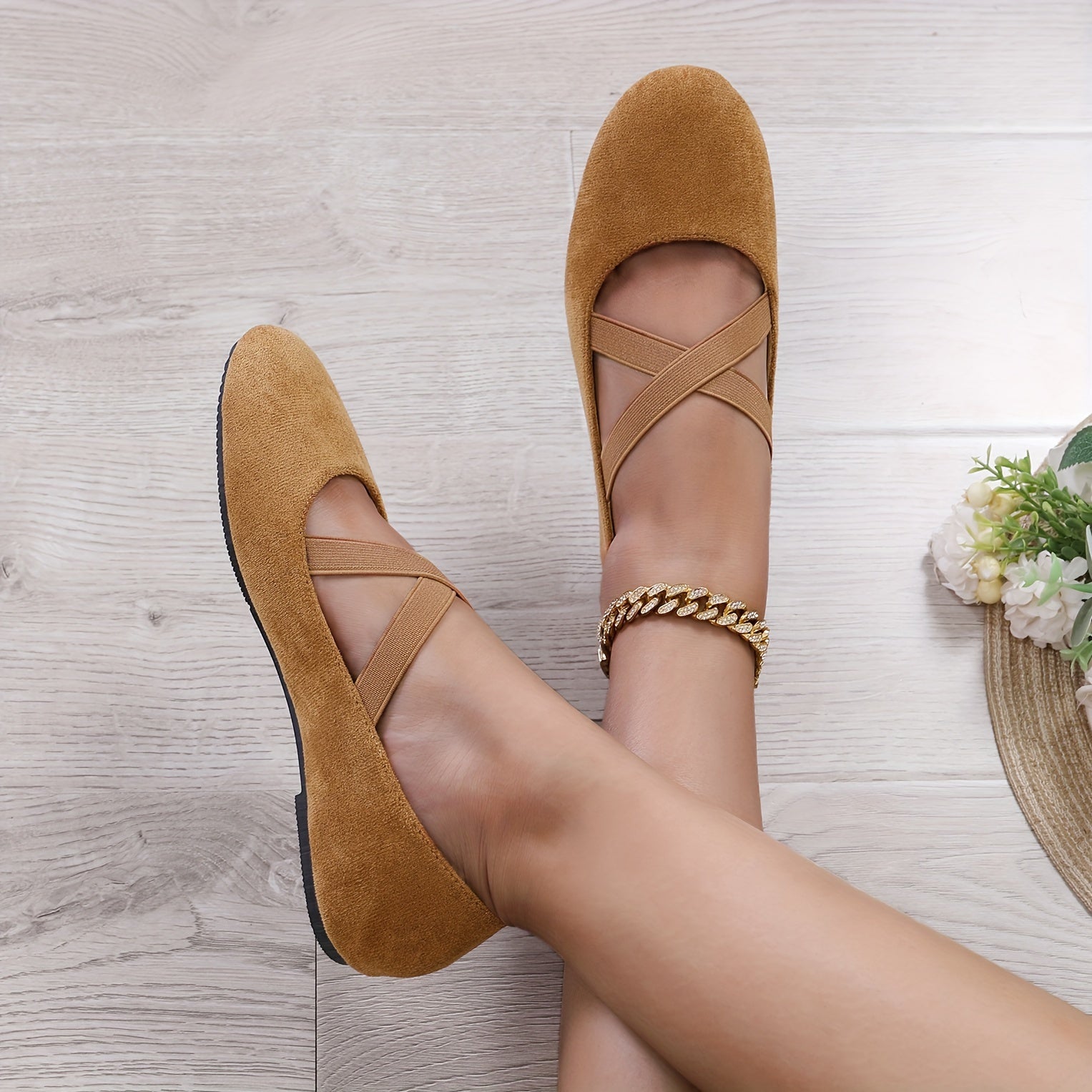 Women's Slip-On Ballet Flats, Solid Color, Soft Sole, Casual Casual Shoes