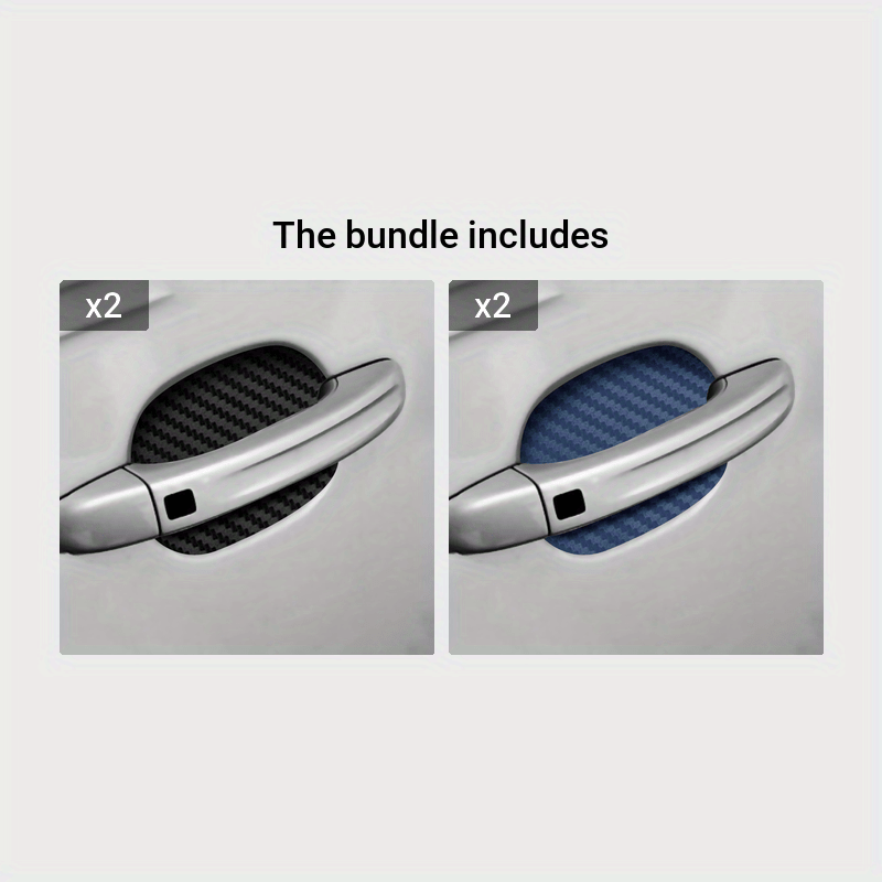 4PCS Scratch-Resistant Car Door Stickers Auto Handle Protection Film Exterior Accessory