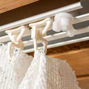 Set of 20 White Curtain Rod Locks for Rail Systems Home Decor