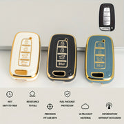 Universal TPU Key Fob Cover for Car Remote Smart Key Case Black