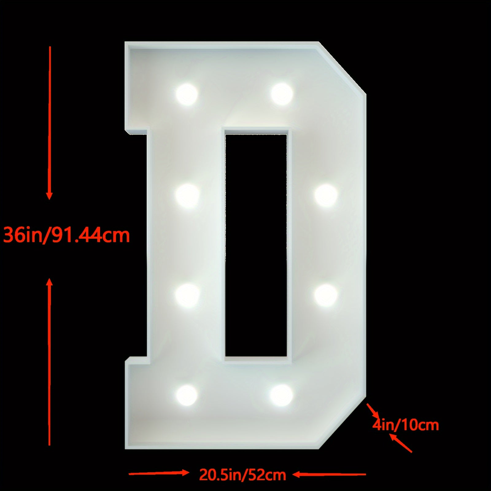 91.44cm LED Marquee Light Up Letters A-Z for Party Wedding Birthday Decor