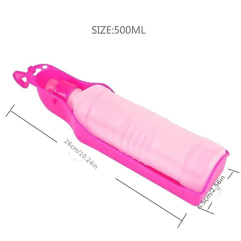 Dog Water Bottle 250ml 500ml Foldable Plastic Portable Outdoor Water Dispenser