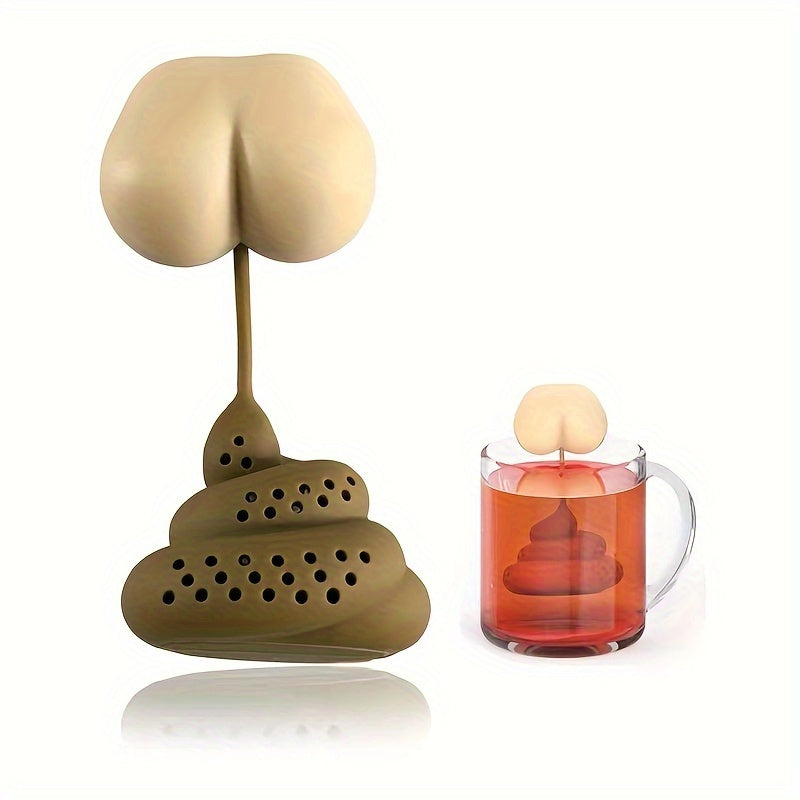 Poop-Shaped Dinosaur Gollum Head Tea Infuser Reusable Coffee Filter Kitchen Accessory
