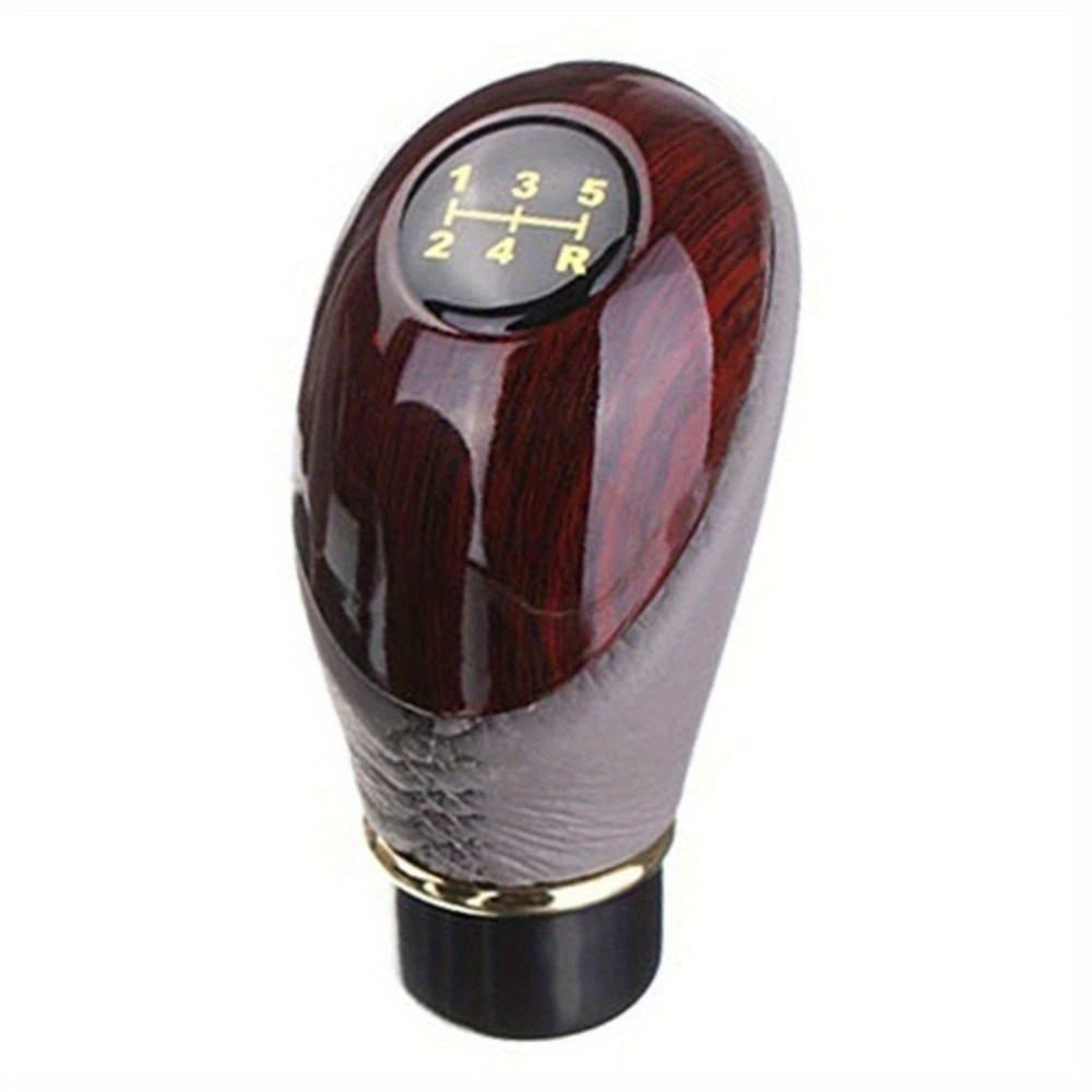 Universal Wooden PU Manual Gear Shift Knob for Cars and Trucks