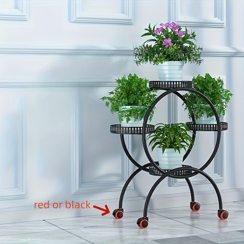 Multi-Layer Iron Flower Stand for Pothos Plants Indoor Outdoor Decor