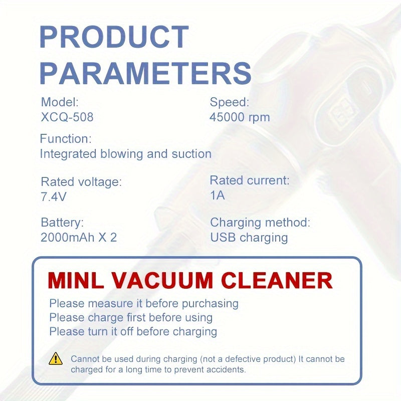 Cordless Handheld Vacuum Cleaner for Home and Car with Powerful Suction