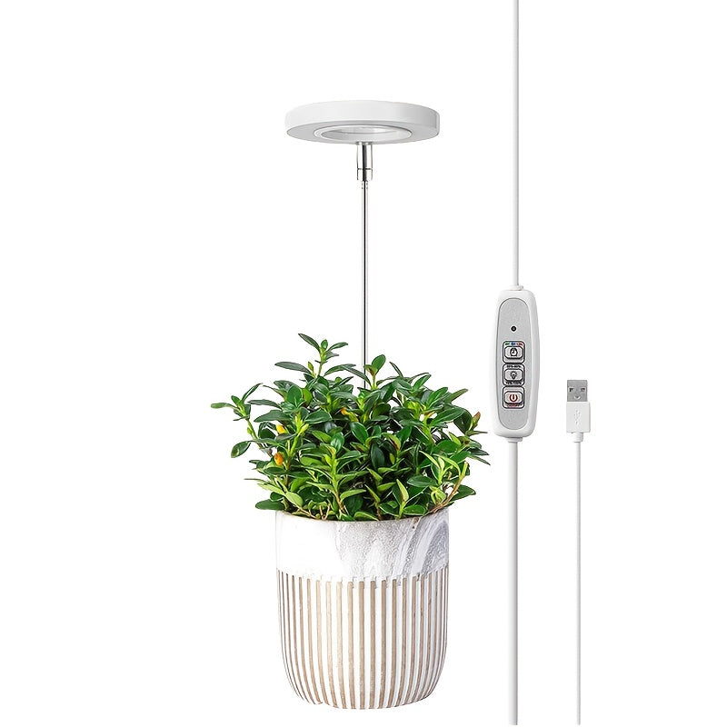 Indoor Plant LED Grow Light with Telescoping Stand Dimming Timer USB Powered
